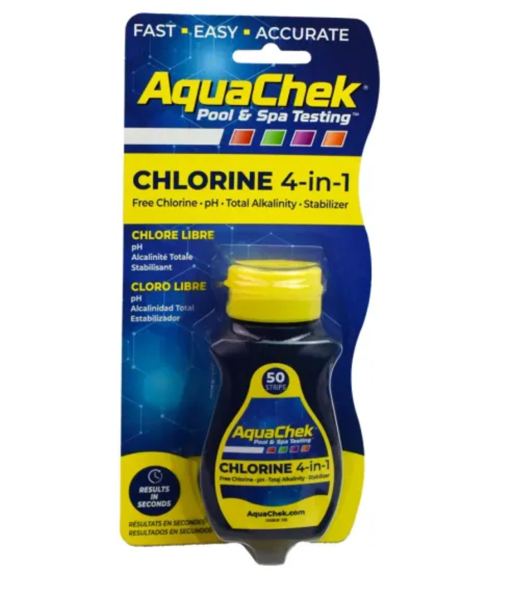 AquaChek Chlorine 4-in-1 Pool & Spa Test Strips