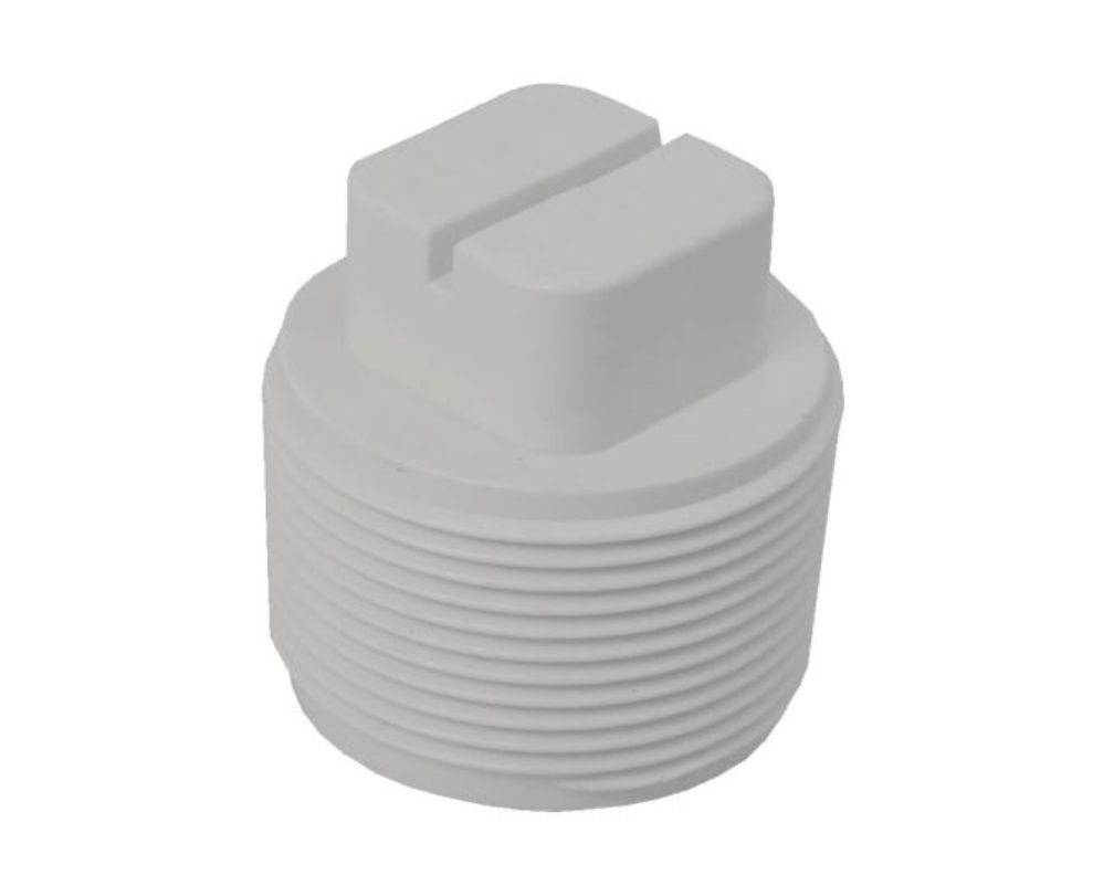 1.5in White Threaded Plug