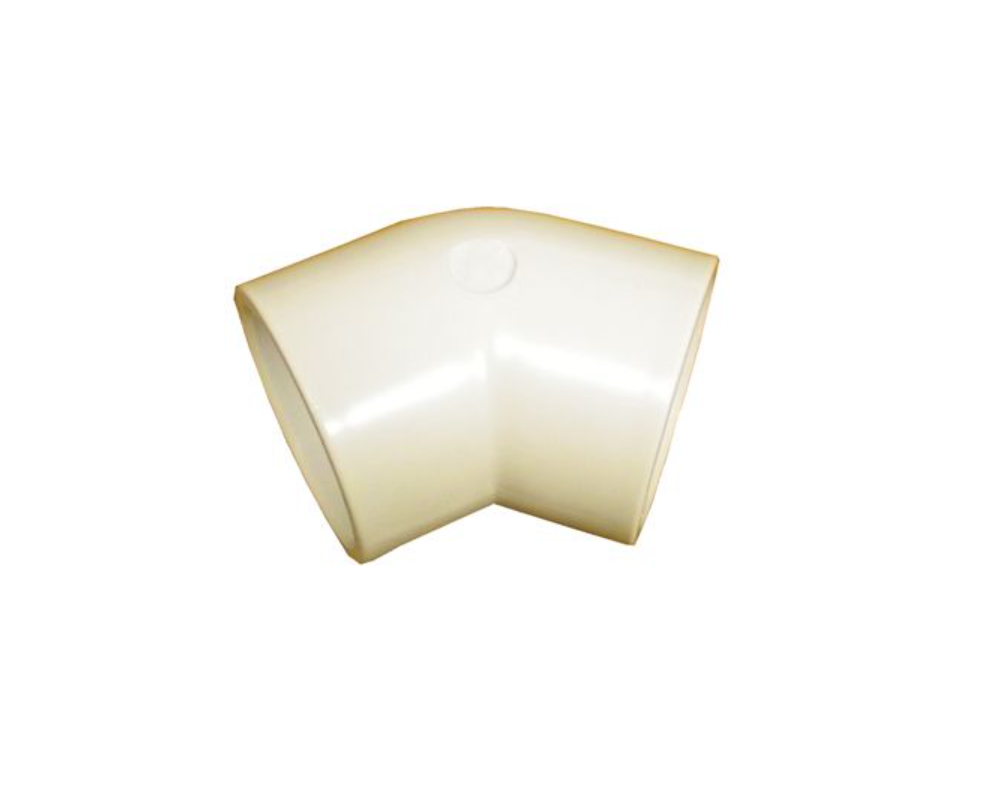1.5" White 45 Deg Elbow P P