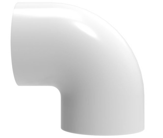 1.5" White 90 Deg Elbow P P