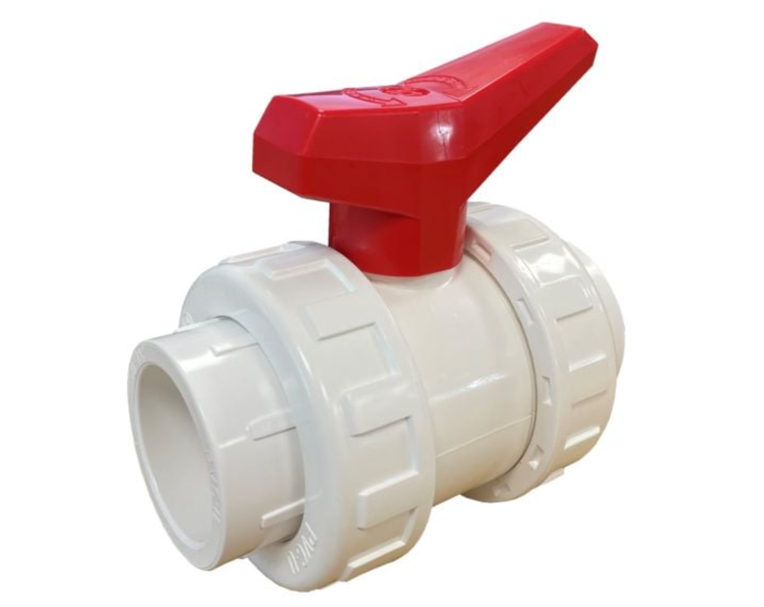 1.5" White Double Union Ball Valve