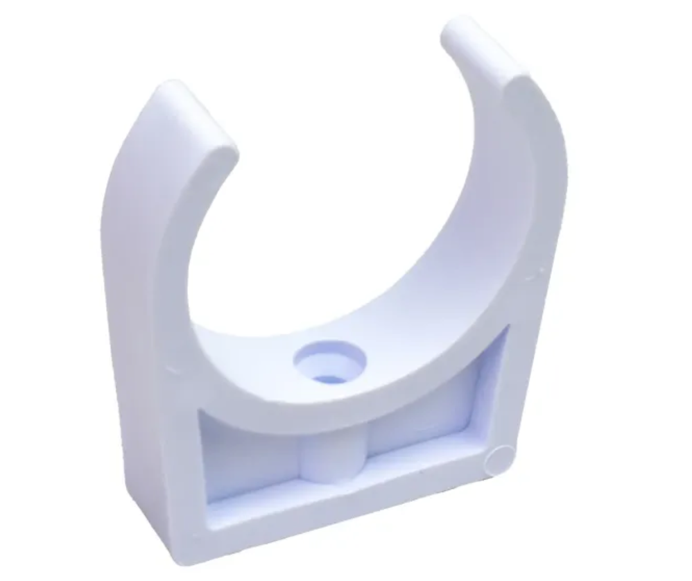 1.5" White Pipe Clip