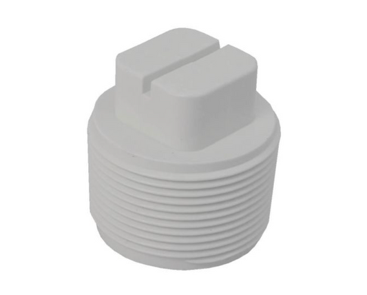 1.5in White Threaded Plug