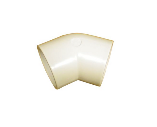 1.5" White 45 Deg Elbow P P