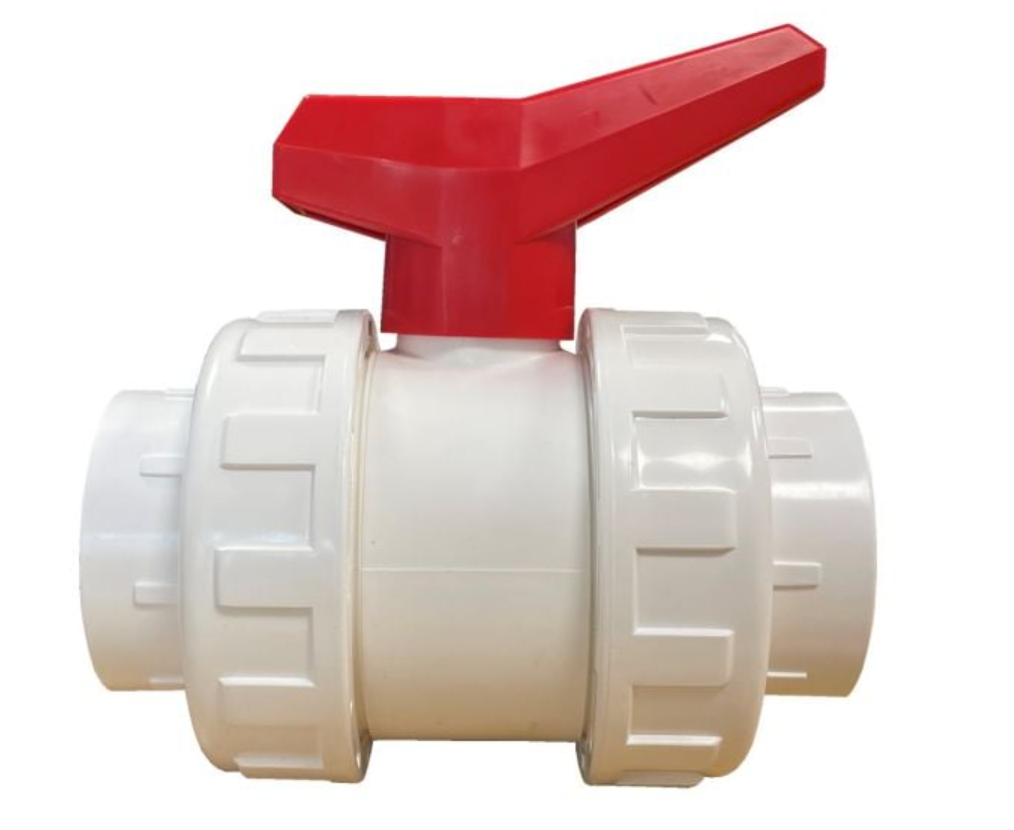 1.5" White Double Union Ball Valve